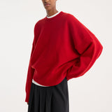 ROHE - Boiled wool crewneck | rosso