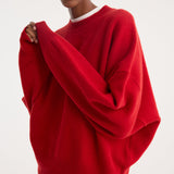 ROHE - Boiled wool crewneck | rosso