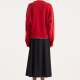 ROHE - Boiled wool crewneck | rosso