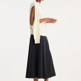ROHE - Crewneck with open neck | off white