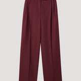 ROHE - Mid-waist tailored trousers | burgundy