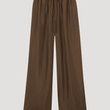 ROHE - Wide leg silk trousers | forest