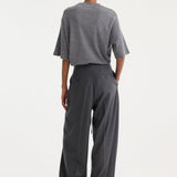 ROHE - Relaxed soft wool trousers | dark grey melange