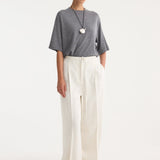 ROHE - Relaxed drawstring trousers | winter white