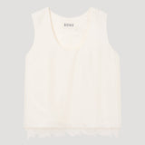 ROHE - Lace-trimmed silk top | cream