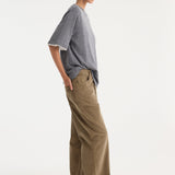 ROHE - Relaxed corduroy trousers | dark sage