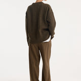ROHE - Cable knit jumper | forest melange