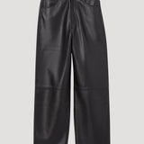 ROHE - Baggy leather trousers | black