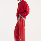 ROHE - Baggy leather trousers | rosso