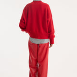 ROHE - Baggy leather trousers | rosso