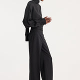 ROHE - Satin cumberband trousers | black