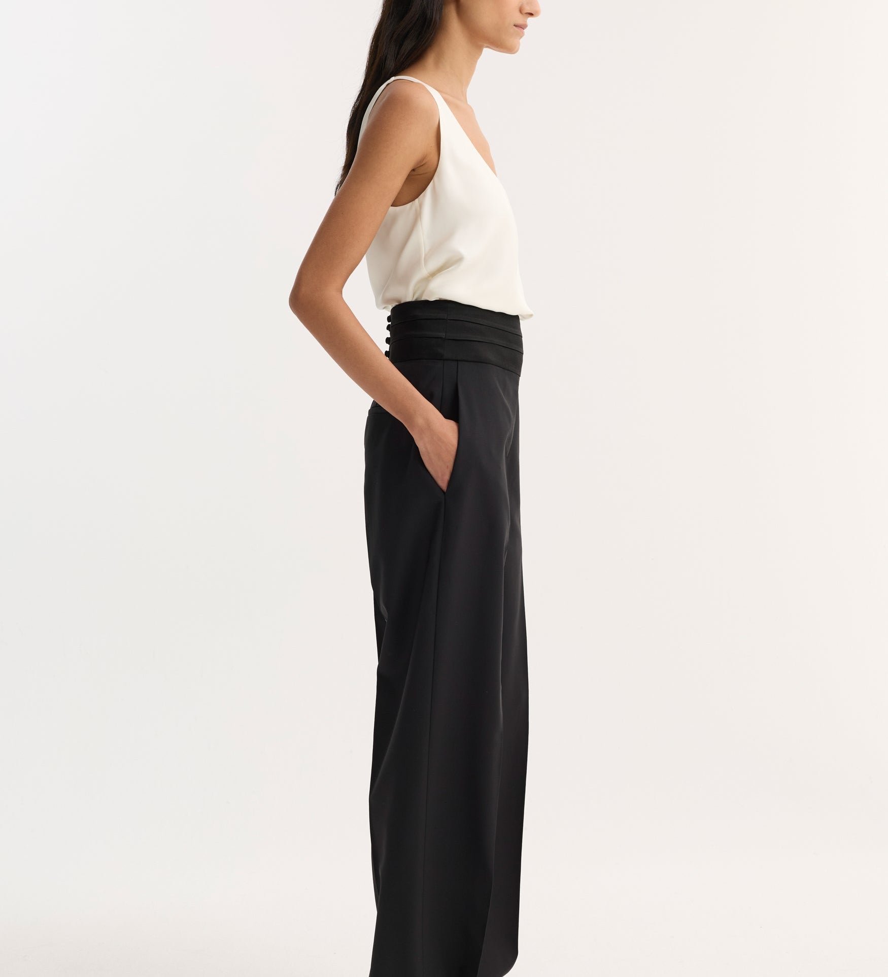 ROHE - Cumberband trousers | black