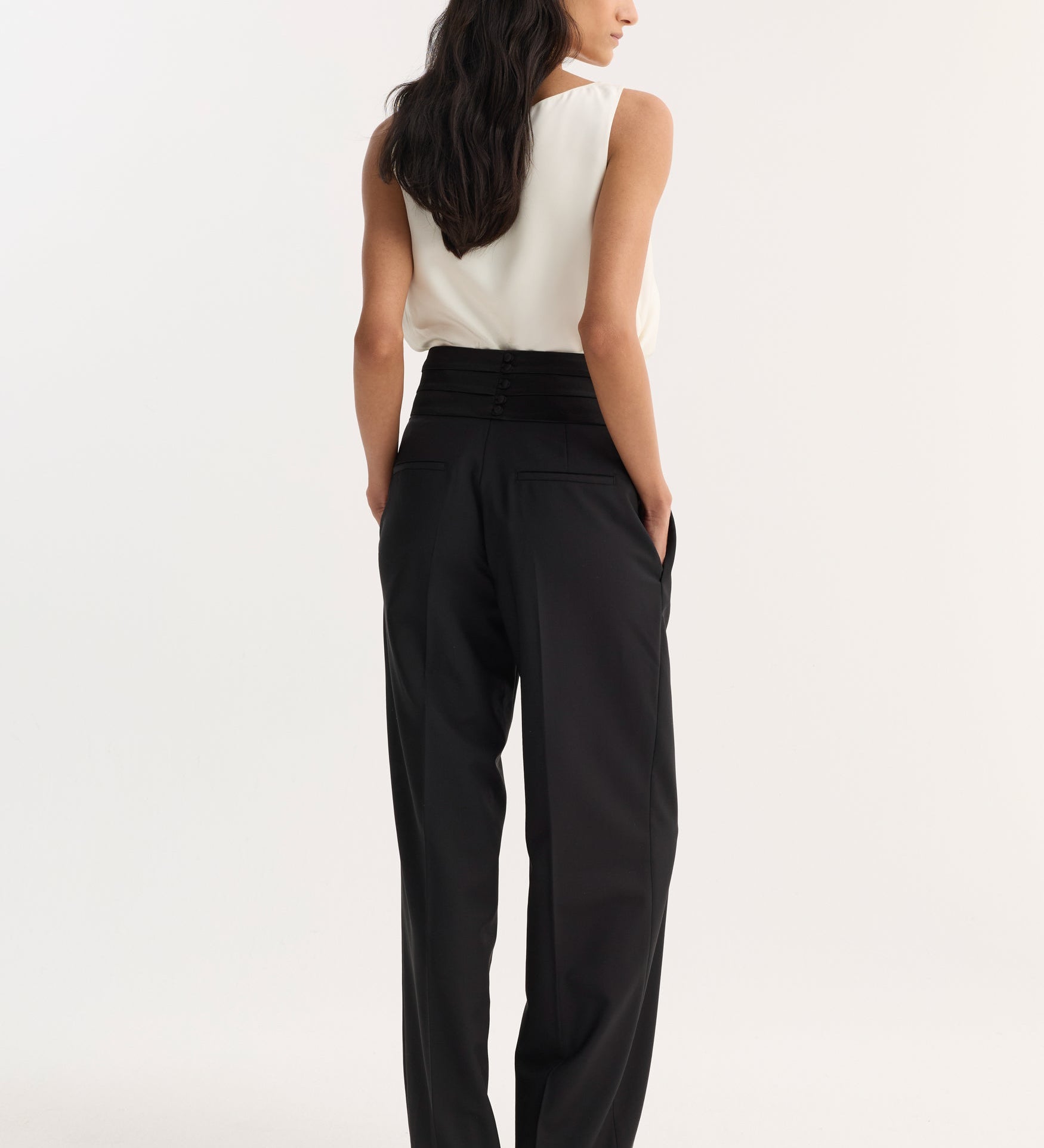 ROHE - Cumberband trousers | black