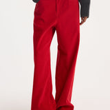 ROHE - Relaxed corduroy trousers | rosso