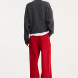 ROHE - Relaxed corduroy trousers | rosso