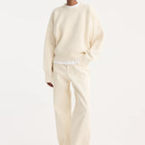 ROHE - Sculptural compact crewneck | off white