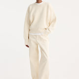 ROHE - Sculptural compact crewneck | off white