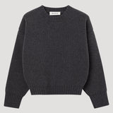 ROHE - Sculptural compact crewneck | mid grey melange