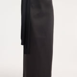 ROHE - Column satin skirt | black