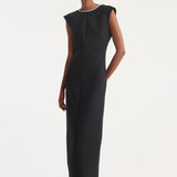 ROHE - Open back appliqué dress | black