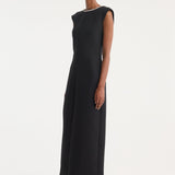 ROHE - Open back appliqué dress | black