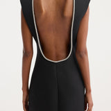 ROHE - Open back appliqué dress | black
