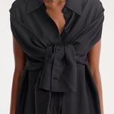 ROHE - Silk gilet-dress | black