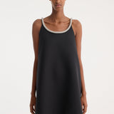 ROHE - A-line appliqué dress | black