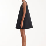 ROHE - A-line appliqué dress | black