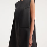ROHE - Sculptural cape dress | black