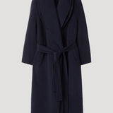 ROHE - Signature double-faced scarf coat | navy
