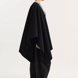 ROHE - Draped scarf poncho | black