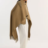 ROHE - Fringe scarf poncho | camel