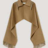 ROHE - Fringe scarf poncho | camel