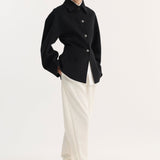 ROHE - Double-faced sculptural jacket | black