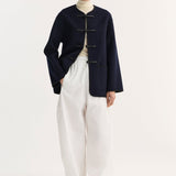 ROHE - Double - faced wool pankou jacket | navy