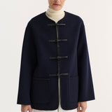ROHE - Double - faced wool pankou jacket | navy