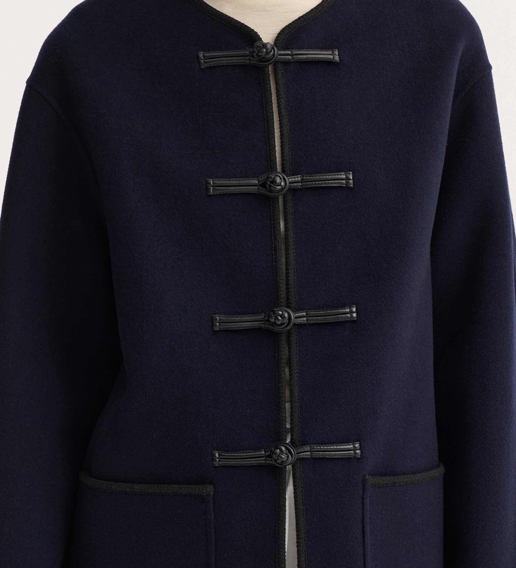ROHE - Double - faced wool pankou jacket | navy