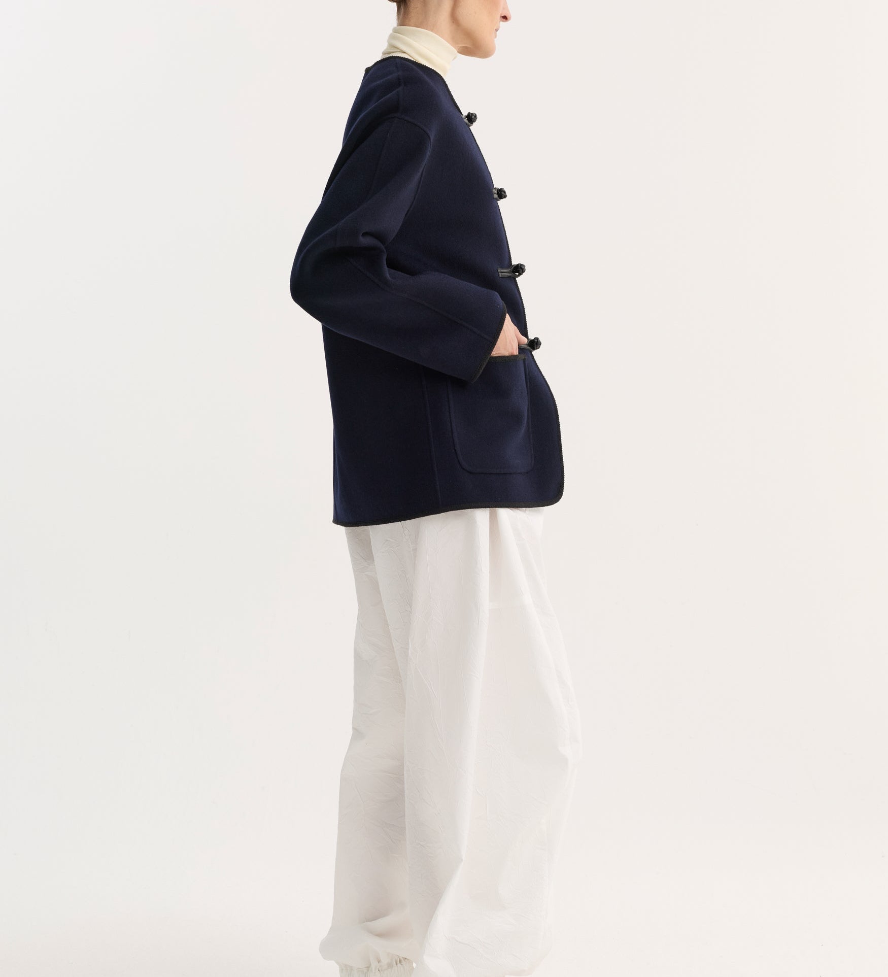 ROHE - Double - faced wool pankou jacket | navy