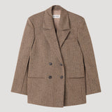 ROHE - Double breasted blazer | herringbone