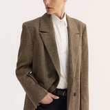 ROHE - Double breasted blazer | herringbone