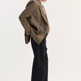 ROHE - Double breasted blazer | herringbone