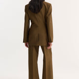 ROHE - Double-breasted waisted blazer | golden brown