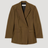 ROHE - Double-breasted waisted blazer | golden brown
