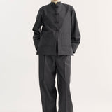 ROHE - Pankou closure jacket | dark grey melange