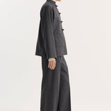 ROHE - Pankou closure jacket | dark grey melange
