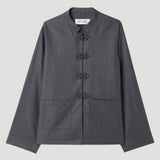 ROHE - Pankou closure jacket | dark grey melange