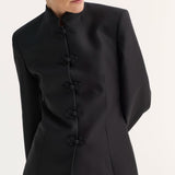 ROHE - Sculptural pankou closure blazer | black