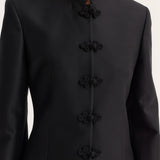 ROHE - Sculptural mandarin blazer | black