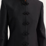 ROHE - Sculptural pankou closure blazer | black